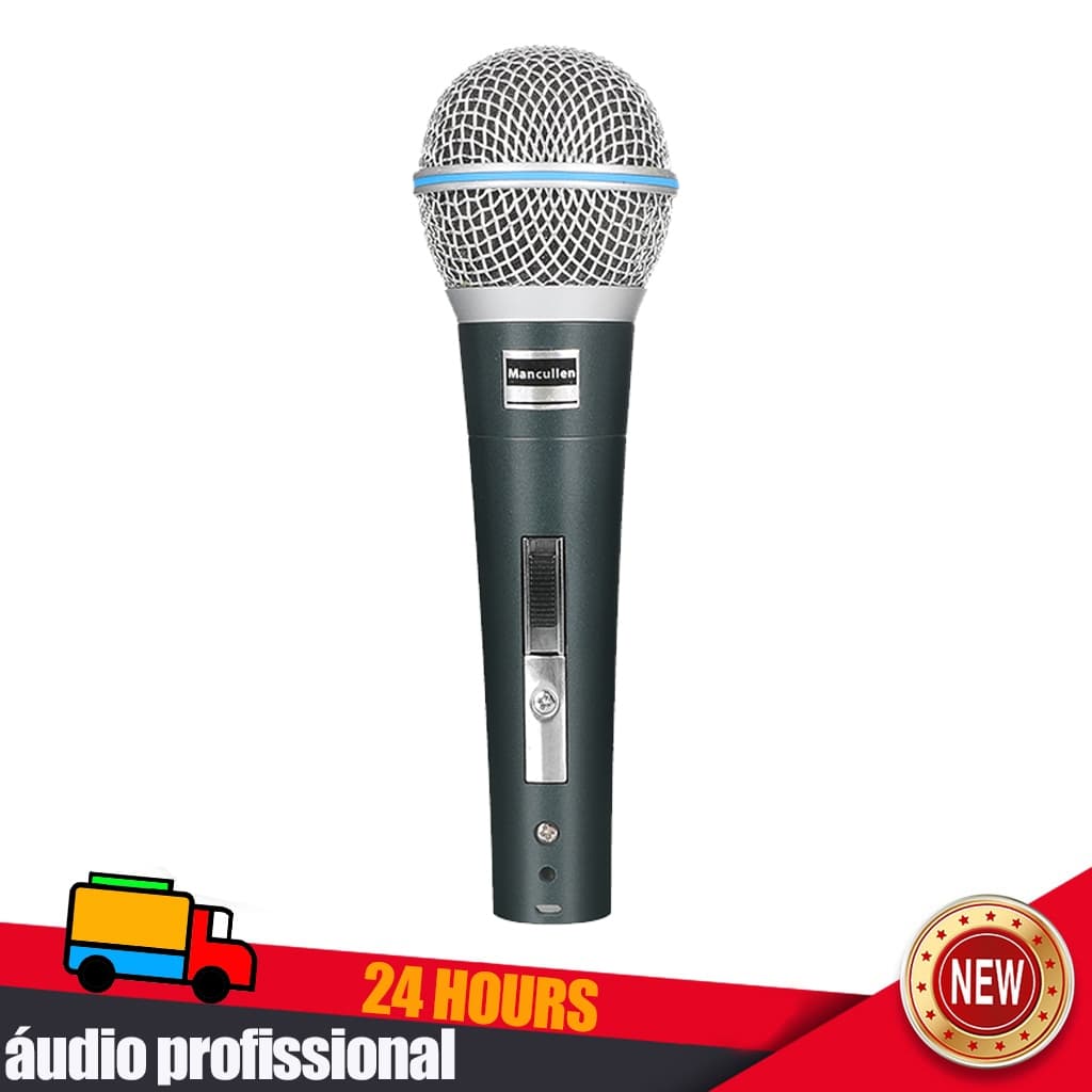 Microfone De Karaokê Dinâmico Com Fio