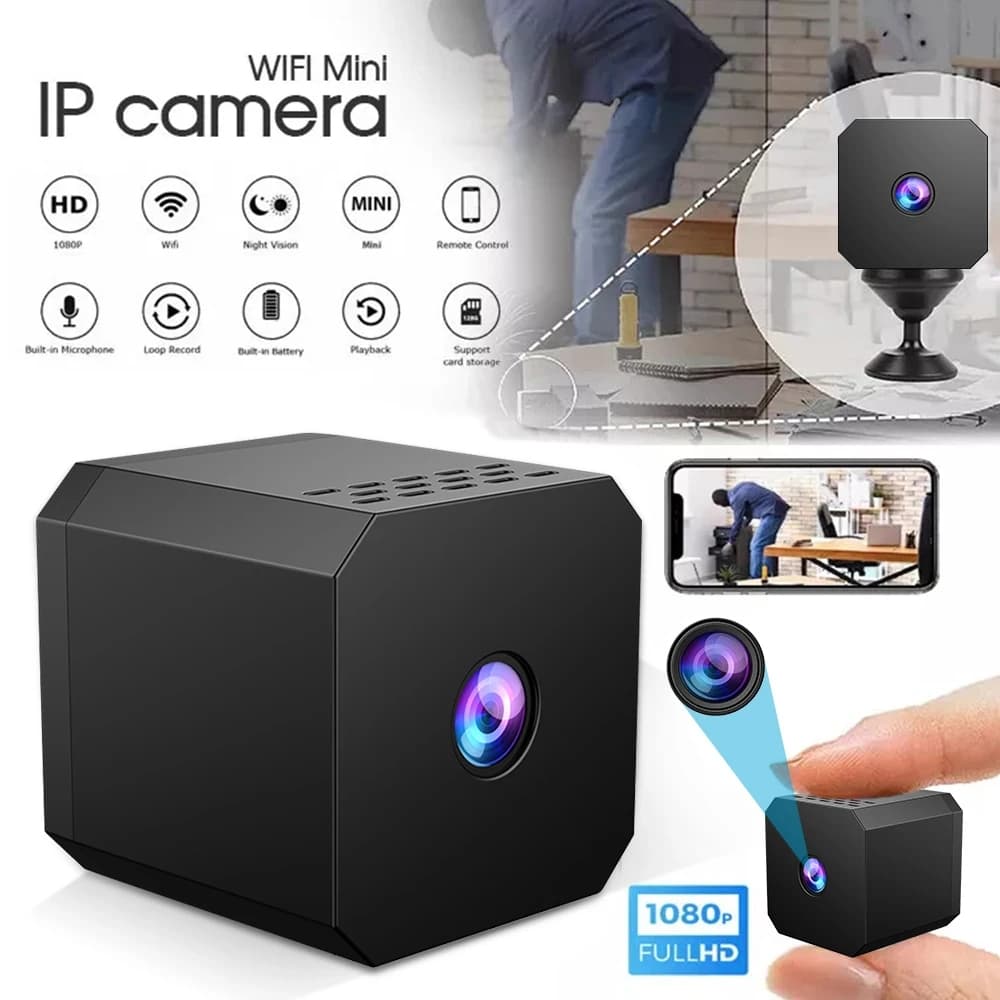 1080p Mini Câmera Sem Fio WIFI Monitor Remoto De Detecção Movimento Segurança Em Casa Interior Ao Ar Livre Visão Noturna