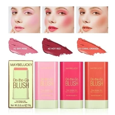 Blush On-The-Go/Bastão De Umidade Colorido Usado Em Olhos , Lábios E Bochechas