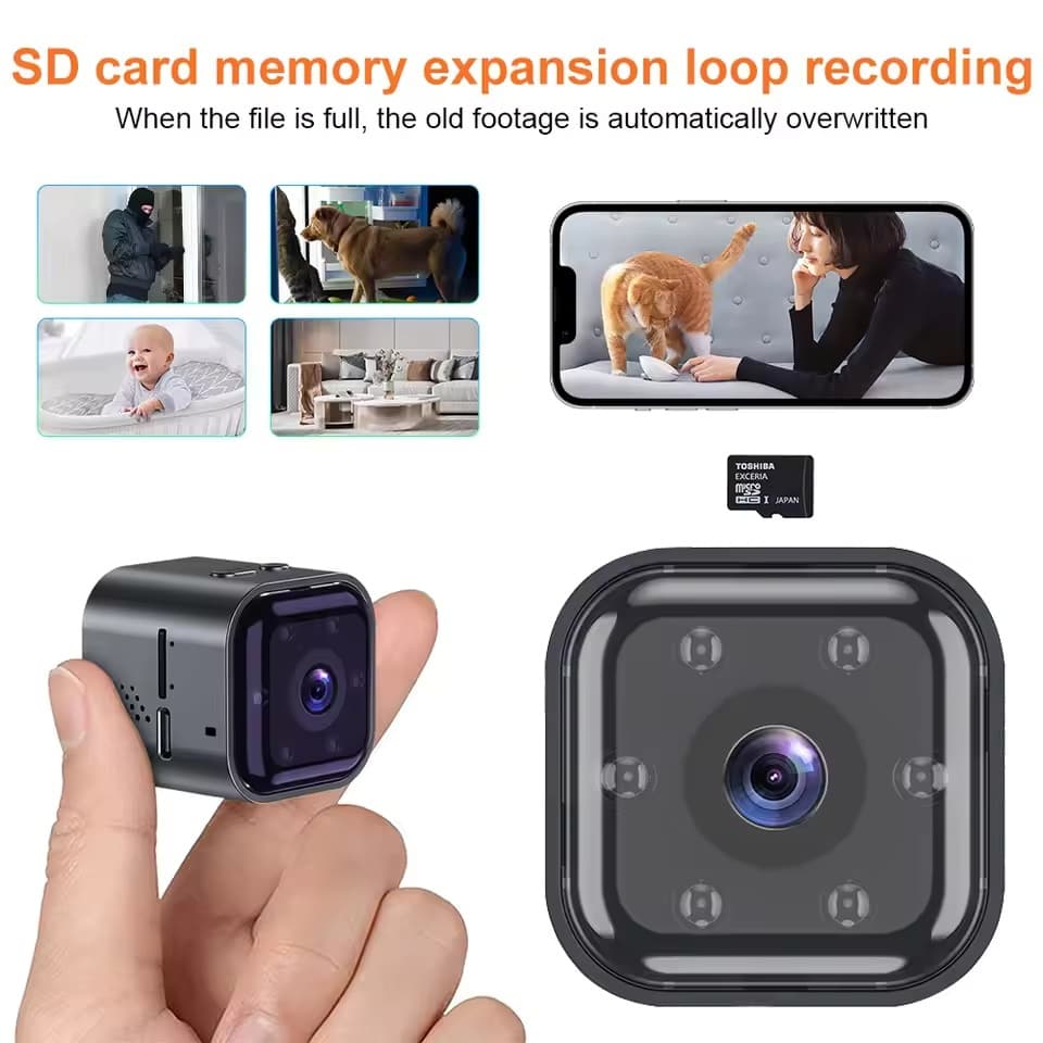 Full HD 1080P Mini Câmera AS03 Smart WIFI Filmadora Detecção De Movimento IR Visão Noturna Segurança Home Cam