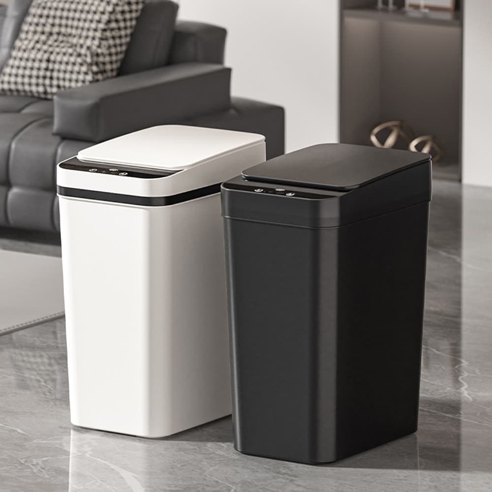 12L Bateria Lixeira com sensor automático inteligente Estreito para brecha quarto banheiro cozinha
