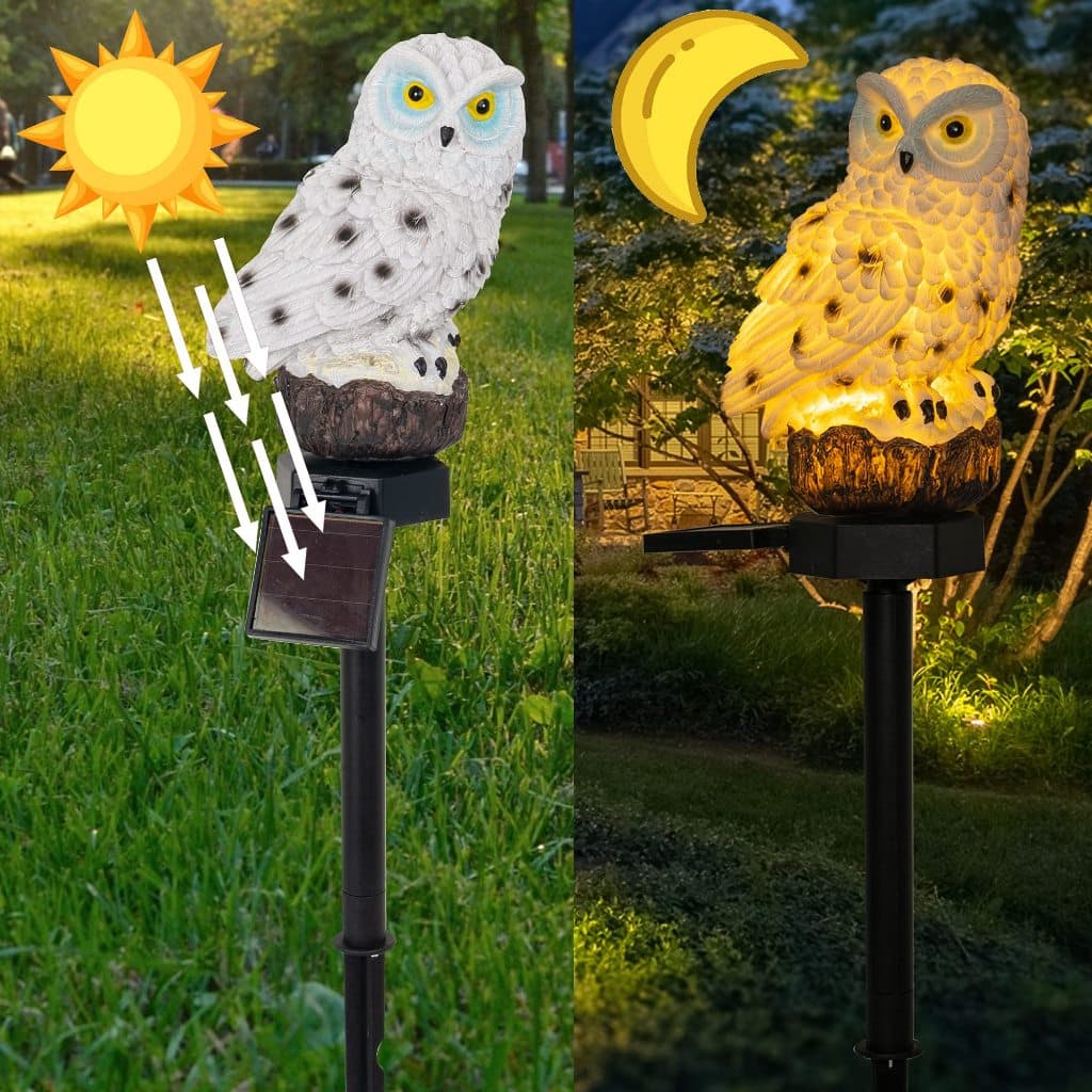 Luz Solar Decoração De Coruja De Jardim Luz Solar Atmosfera Luz à Prova D'água
