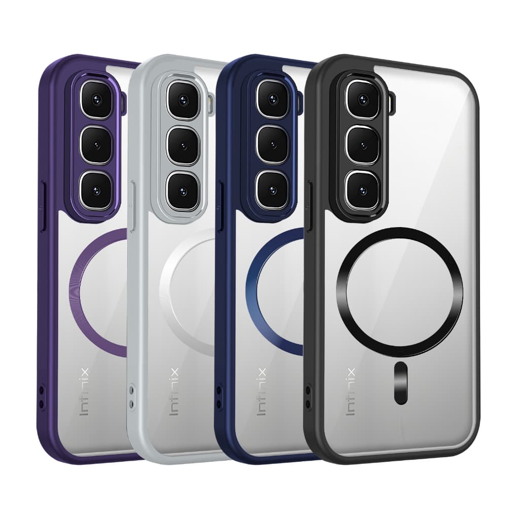 Capa De Acrílico Transparente Com Sensação Fosca Magnética Sem Fio Para Infinix Hot 30i 60 60i GT 20 30 Pro Plus 4G Prot