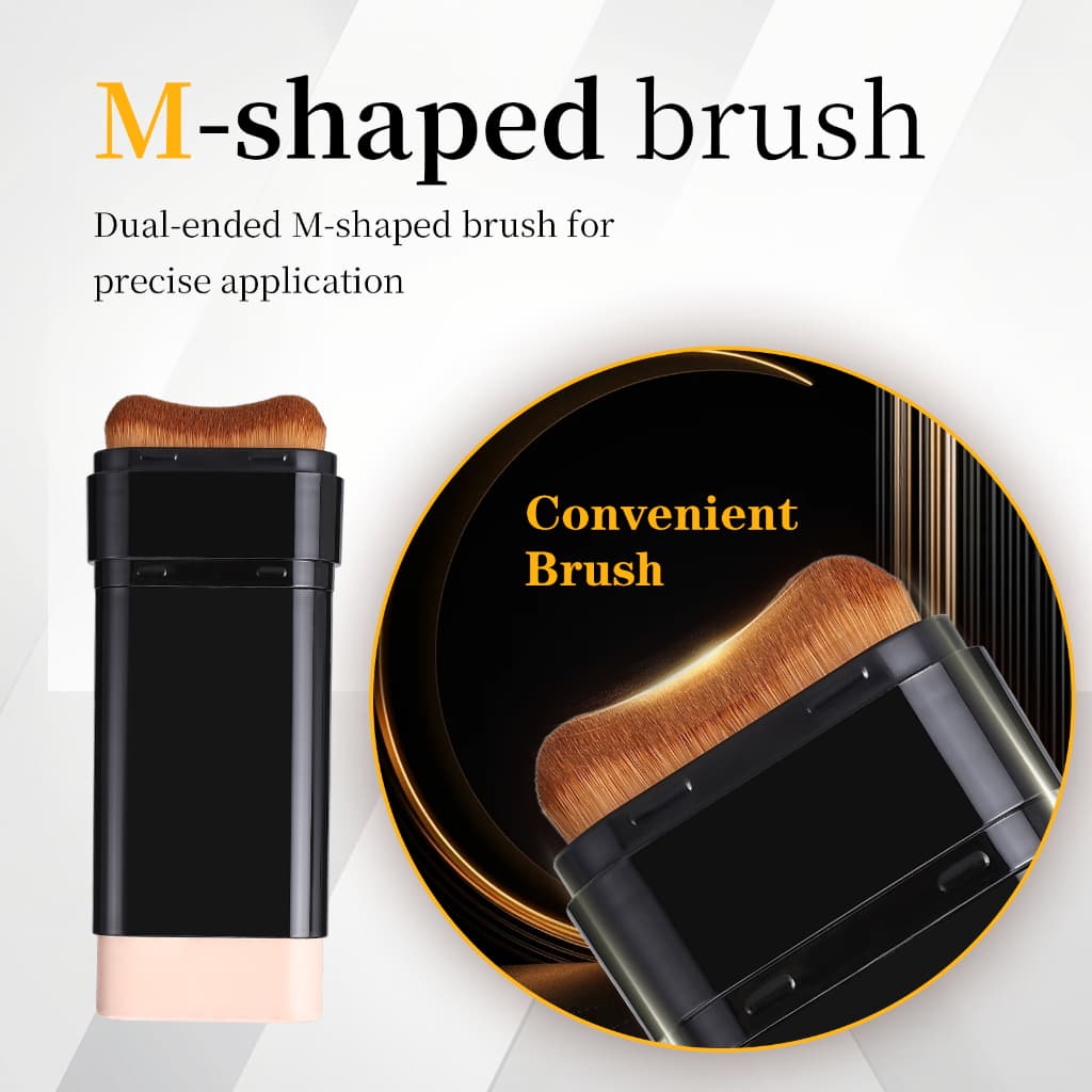 【Oferta Limitada】Base Corretiva Bastão Lucksun | 20g Pincel Incluso Não Acumula Pele Natural