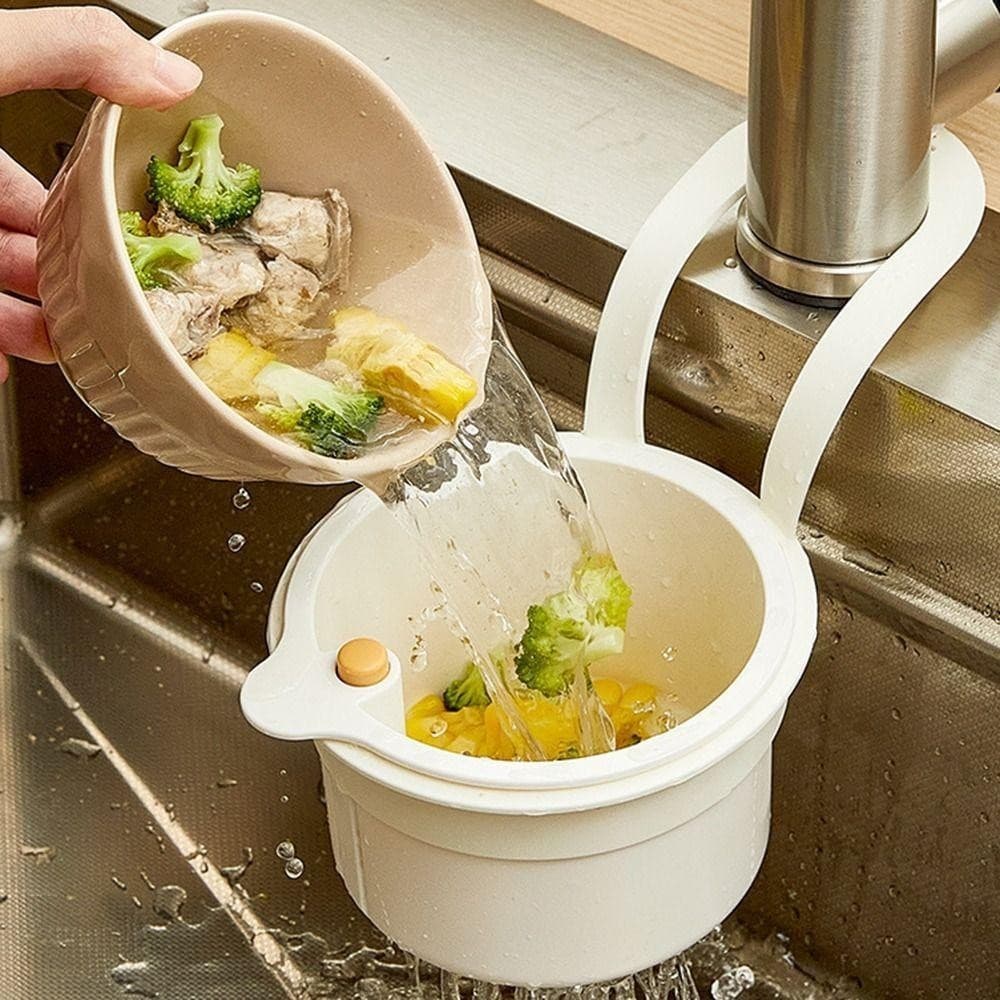 Filtro De Residuos De Cozinha Pia Cesta Removivel Penduravel Multiuso Facil De Limpar Resistente