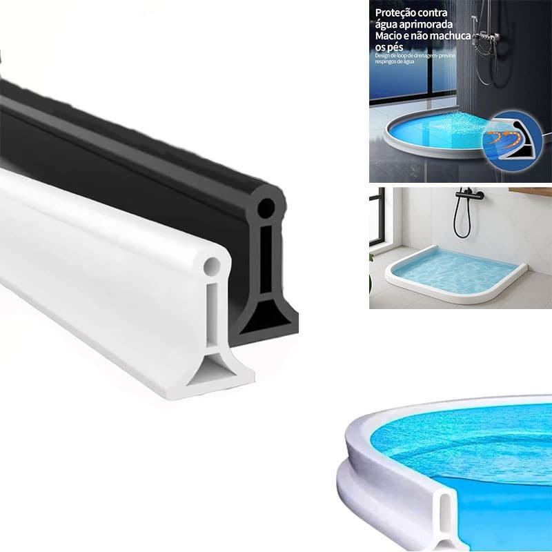 Barreira de Agua Retenção em Silicone Vedação Area Molhada Banheiro Box Lavanderia dupla face