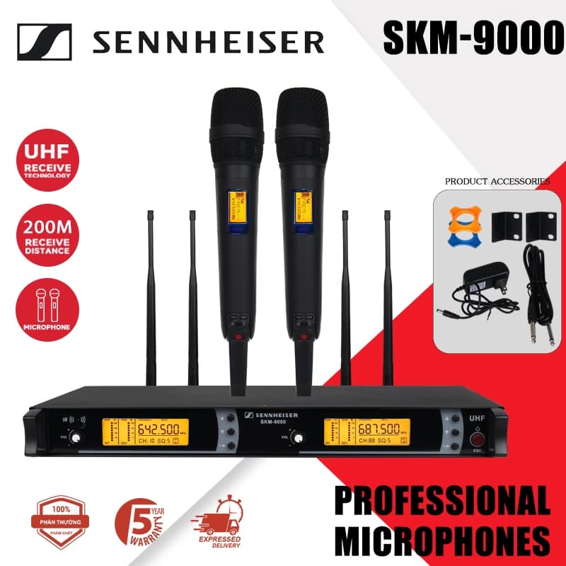 Sennheiser SKM-9000, versão em tela amarela, microfone sem fio, forte Anti-interferência, sinal de entrada estável, uso