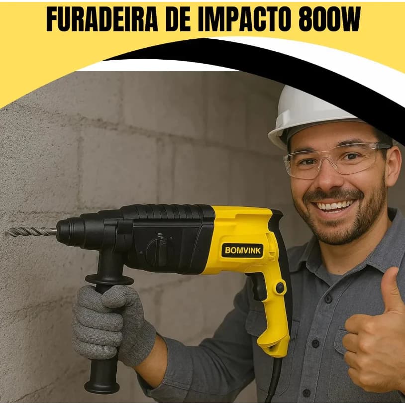 Martelo Elétrico Doméstico Bomvink 110V Pode Bater Concreto