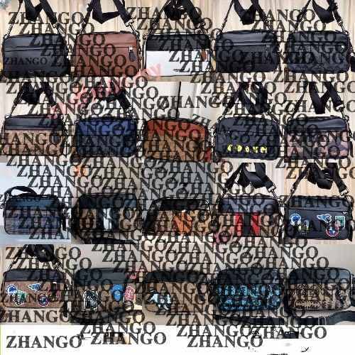 ZHANGO Bolsas De Ombro Bolsa Couro Masculina Caneta Marcadora De Duas Cabeças E 6 Mãos , Papelaria , Pequena , Preta