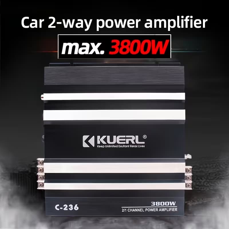 C-236 Amplificador de potência para carro de alta potência 3200W modificado de dois canais e 2 canais
