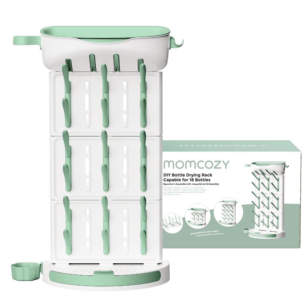 Momcozy DIY Rack De Secagem De 18 Itens , Organizador Vertical De Bancada Que Economiza Espaço Com Suporte Para Escovas