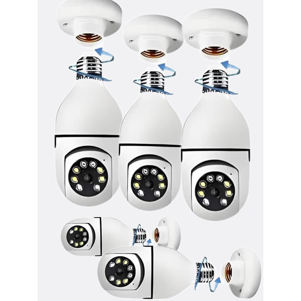 Câmera De Segurança IP RUI Sem Fio WiFi E27 Lâmpada Soquete Visão Noturna V720