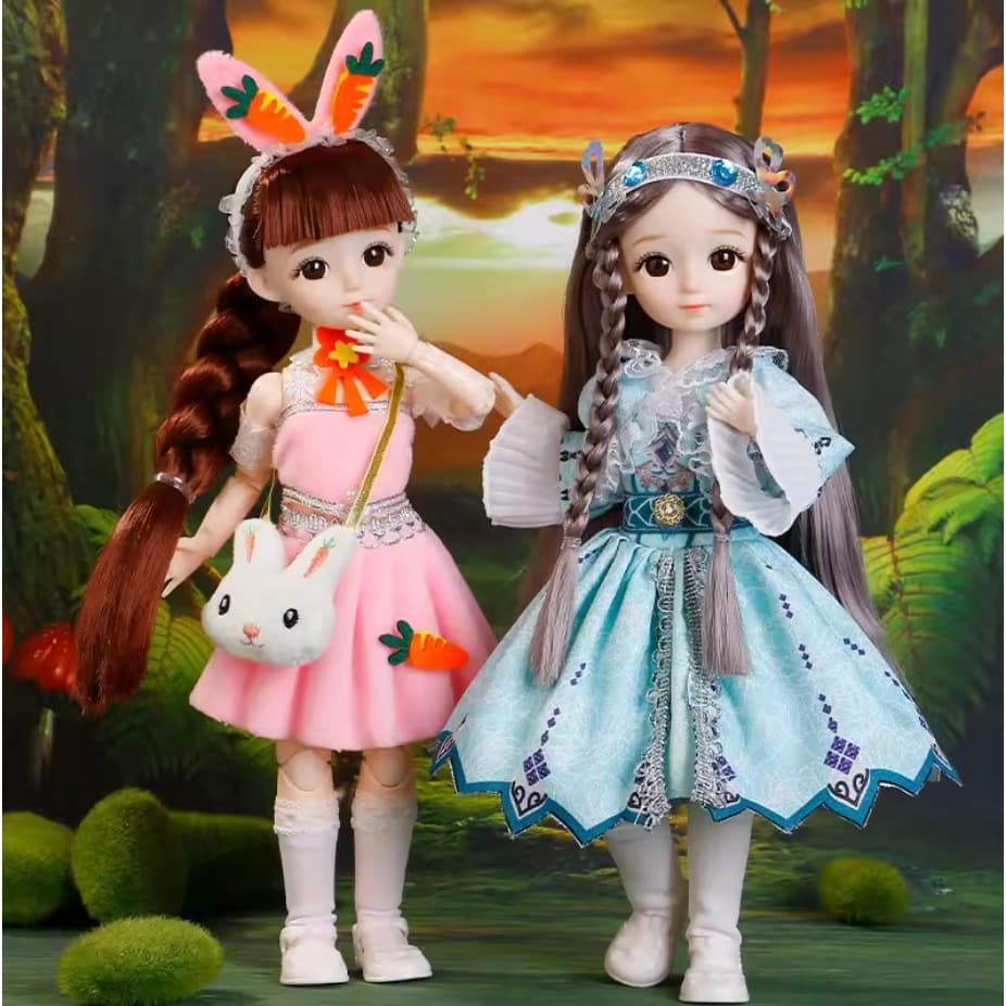 Boneca BJD E Roupas Múltiplas Articulações Removíveis 30cm 1/6 Olhos 3D Menina Vestir Brinquedo De Presente De Aniversár