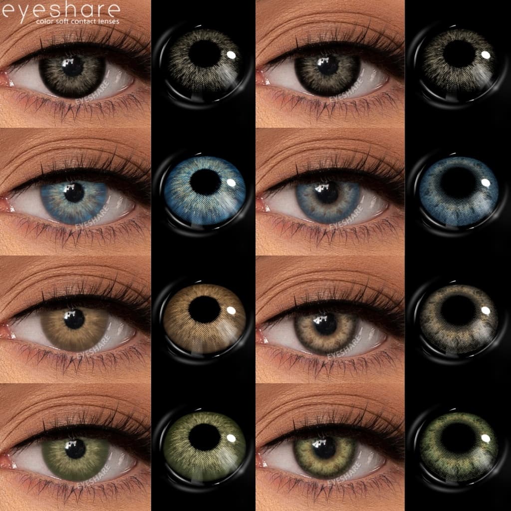 (Navios De BR) Eyeshare PATTAYA Lente De Contato Azul Verde Cores De Lentes De 2 Peças Uso Anual Cosméticos Maquiagem Pa
