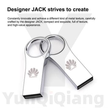 Mini Huawei Big Circle Metal Unidade De Alta Velocidade À Prova D'água USB 3.0 Flash Drive 1GB 2GB 4GB 8GB 16GB 32GB 64G