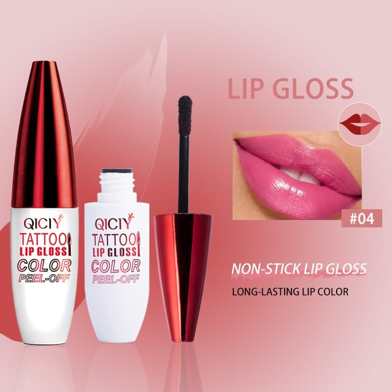 Batom Lip Gloss/4 Cores Líquido/Tear-Off Lip Gloss de Longa Duração À Prova D 'Água