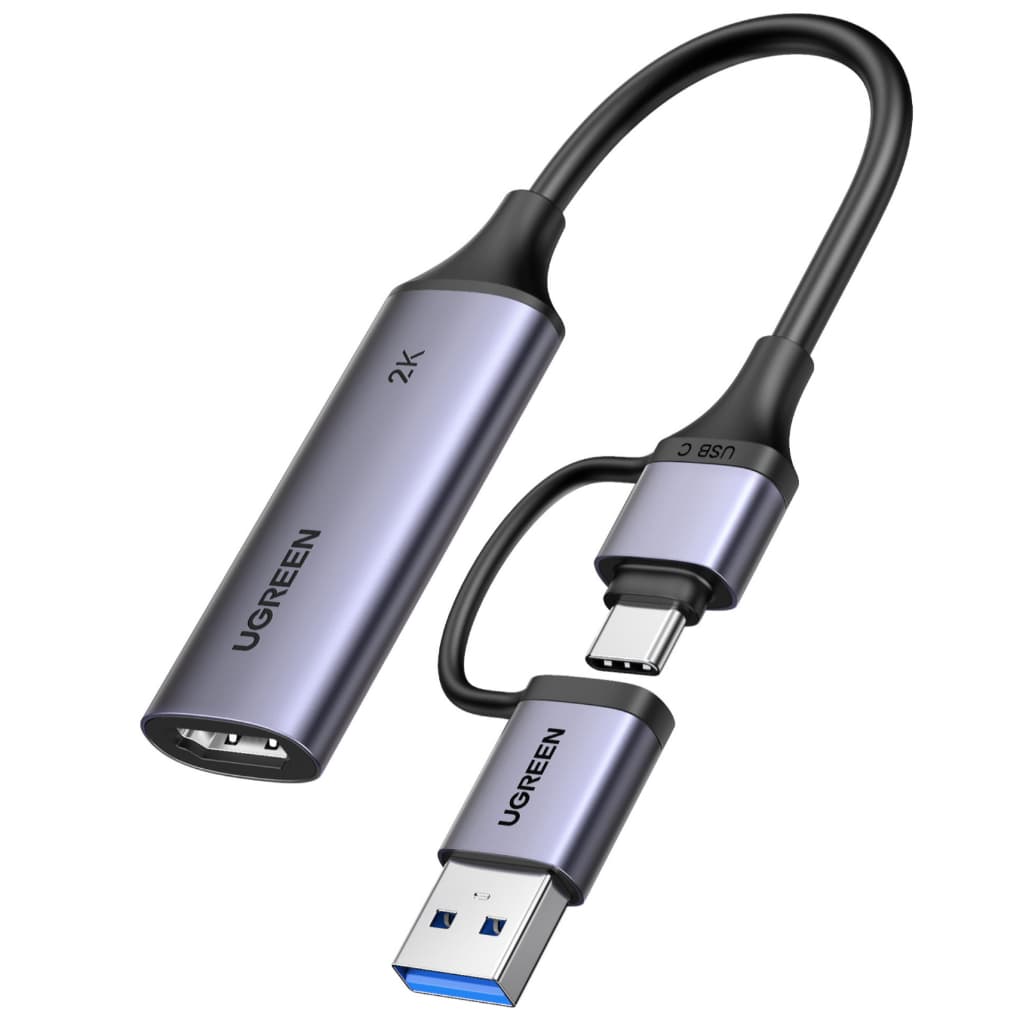 UGREEN 2 Em 1 4K @ 30Hz HDMI Para USB C Uma Placa De Captura De Portas Duplas OBS Studio XSplit Potplayer Windows Androi