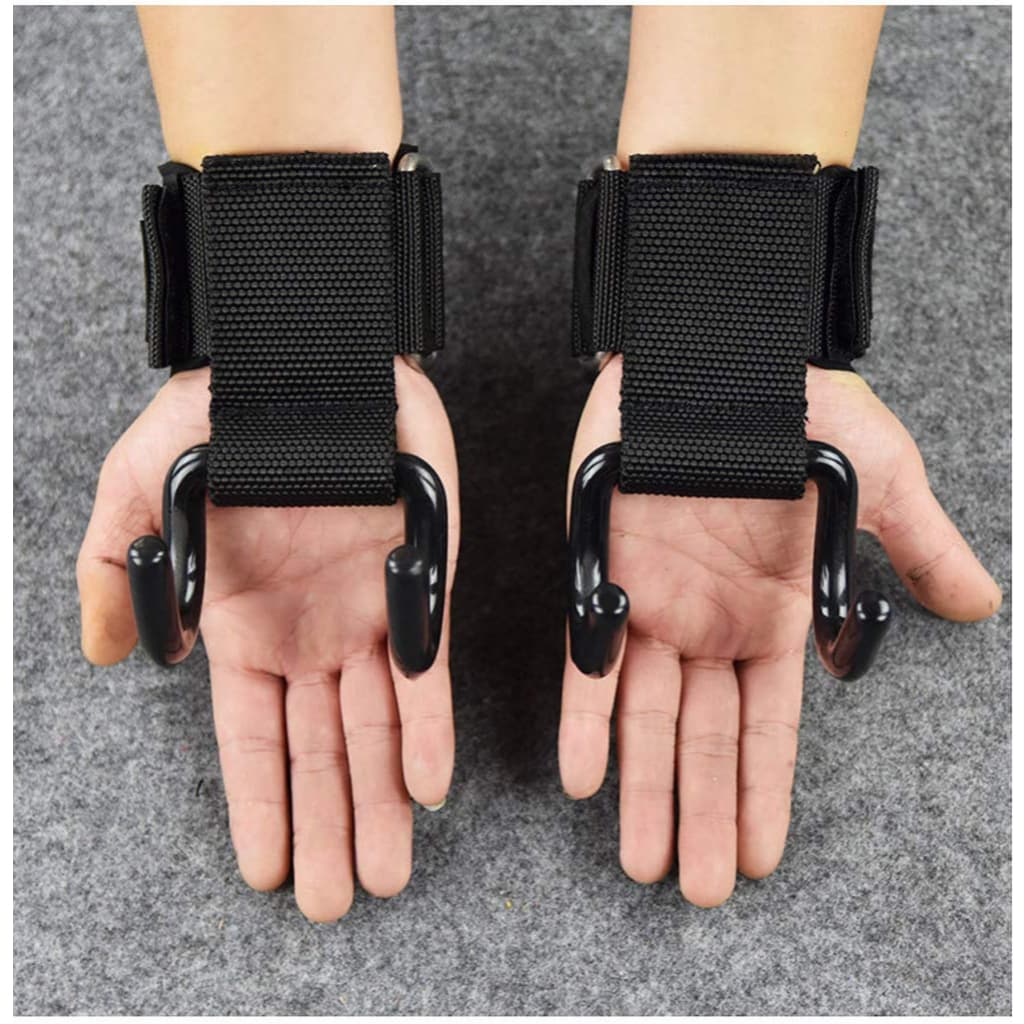 Par de Straps Gancho Metal Garras Treino Musculação Academia