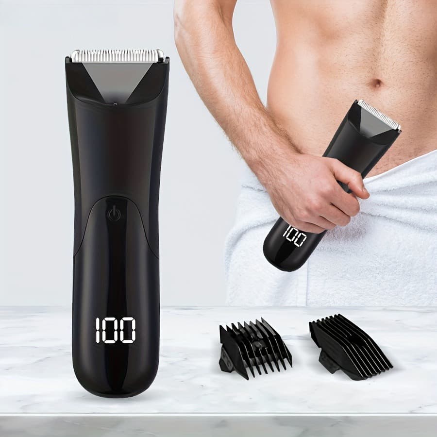 Máquina De Cortar Pelos  – À Prova D'água Com Luz LED E Suporte, Ideal Para Virilha, Peito E Axilas