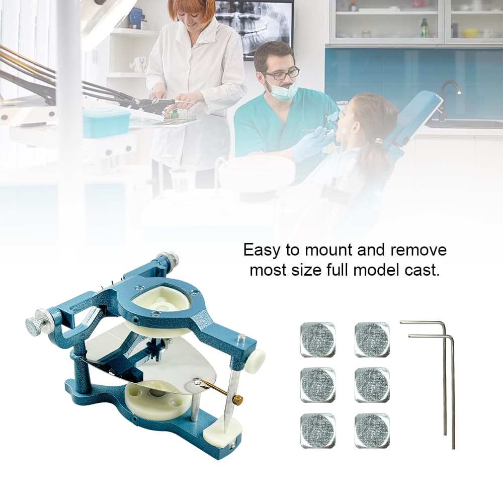1 Pçs Articulador Magnético Dental Tipo C Deplanamento Grande Quadro Ajustável Odontologia Mordida Registro Técnico Ferr