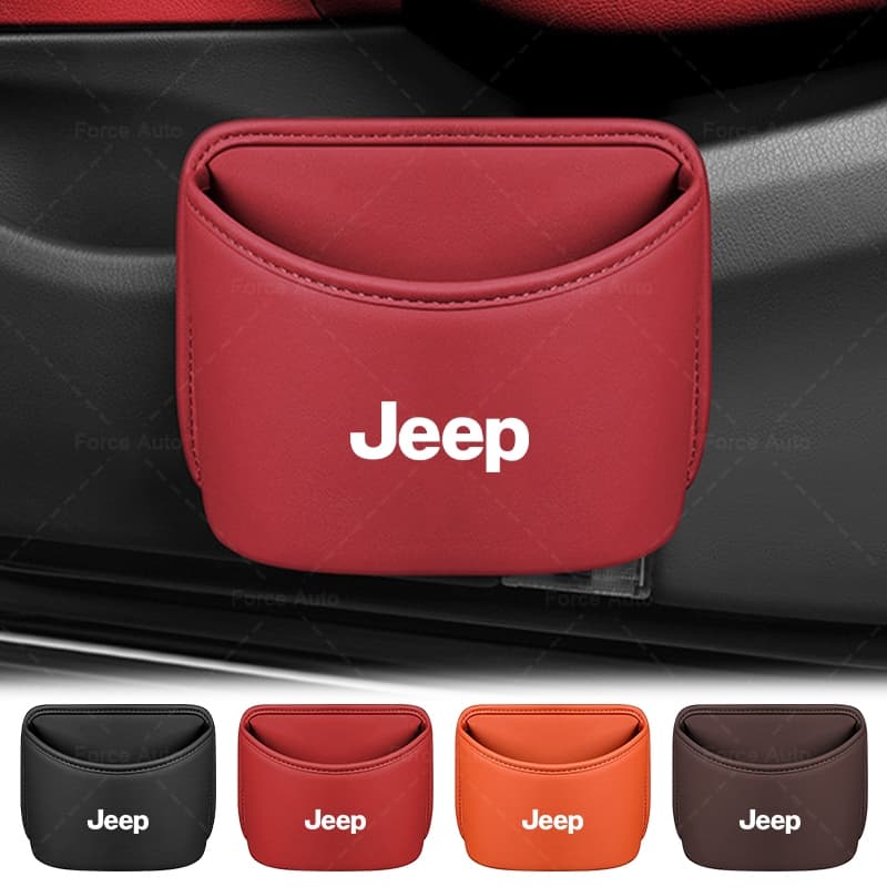 1/2 Pçs Couro Interior Do Carro Caixa De Lixo Pendurado Saco De Armazenamento Para JEEP Grand Cherokee Comandante Renega