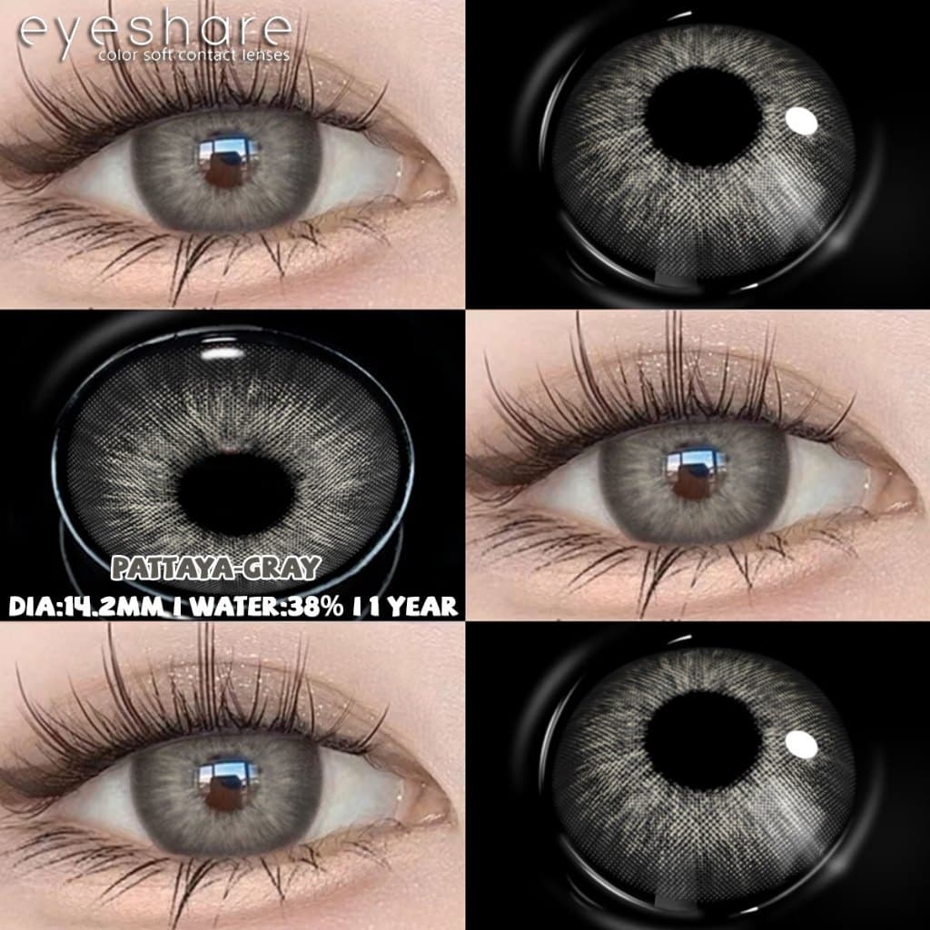 EYESHARE Envio Do Brasil 1 Par Lentes De Contato Coloridas Para Olhos Cinza Marrom Verde Anualmente Lindos Alunos Moda G