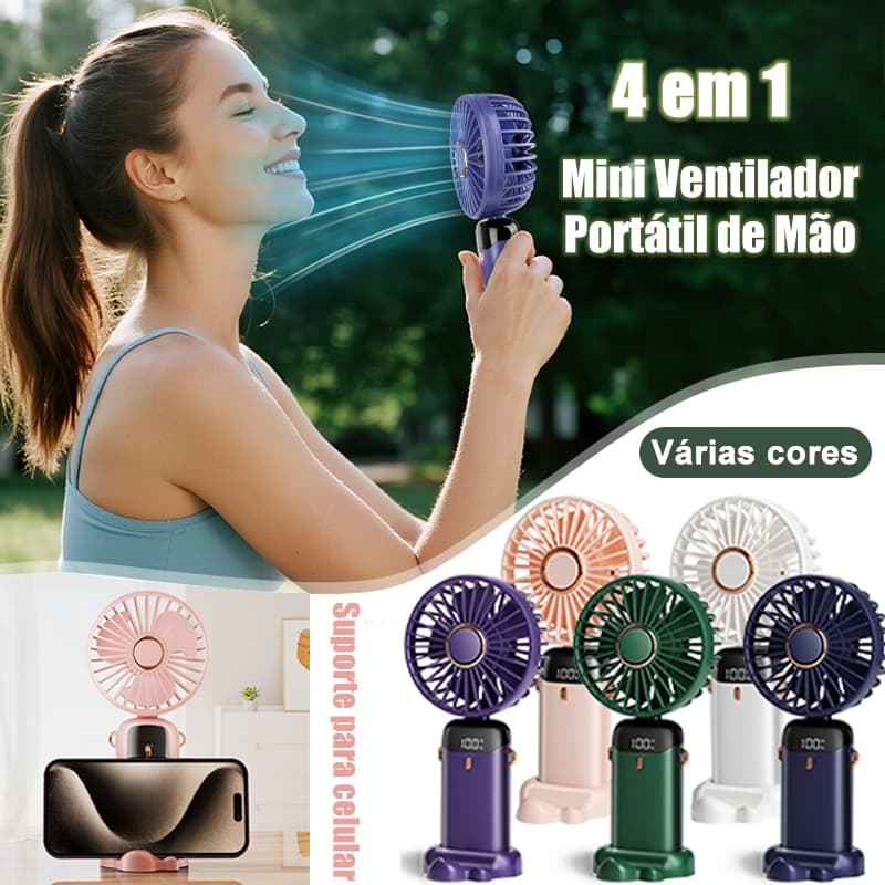 Mini ventilador portátil portátil com 5 modos, pequenos presentes de mesa Digital dobráveis, carregamento USB