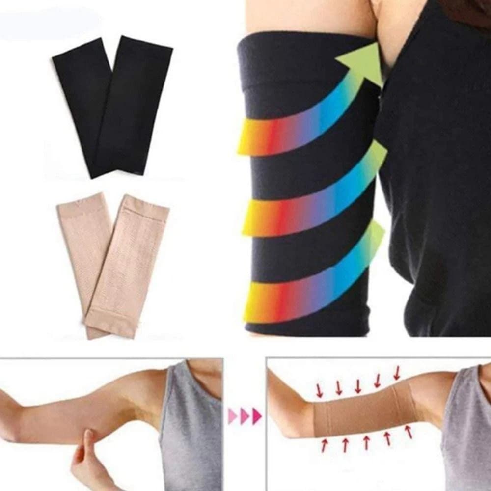 1Par Manguito de Compressão Modelador para Braços Ajuda a Afinar os Braços, Leve, Elástico, Ideal para Yoga e Exercícios
