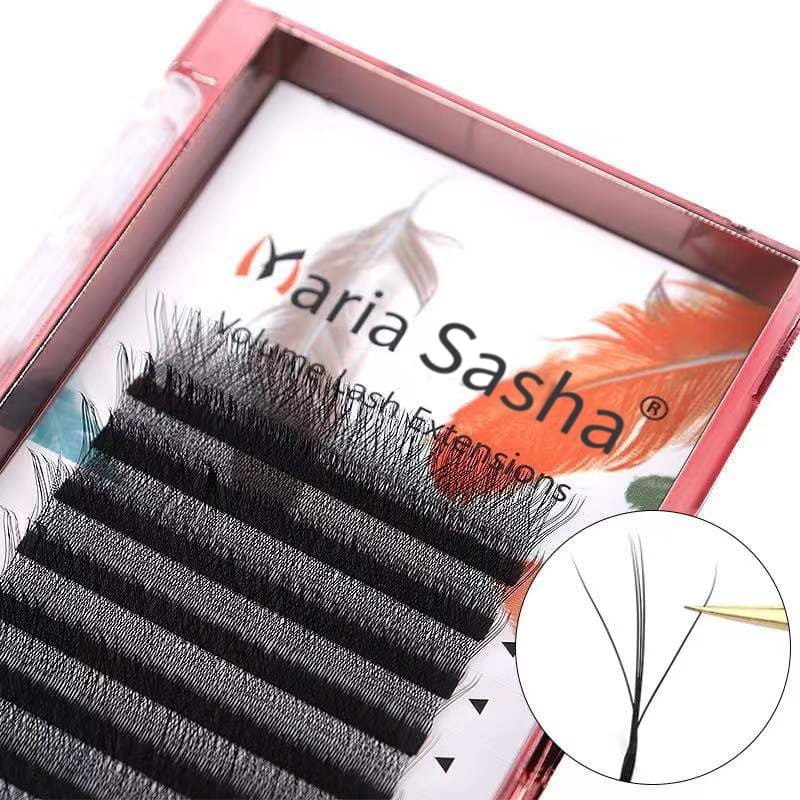 MARIA Nova Fada 3D Grosso W Forma Cílios Fácil Ventilador 5D Extensões De Atacado Volume