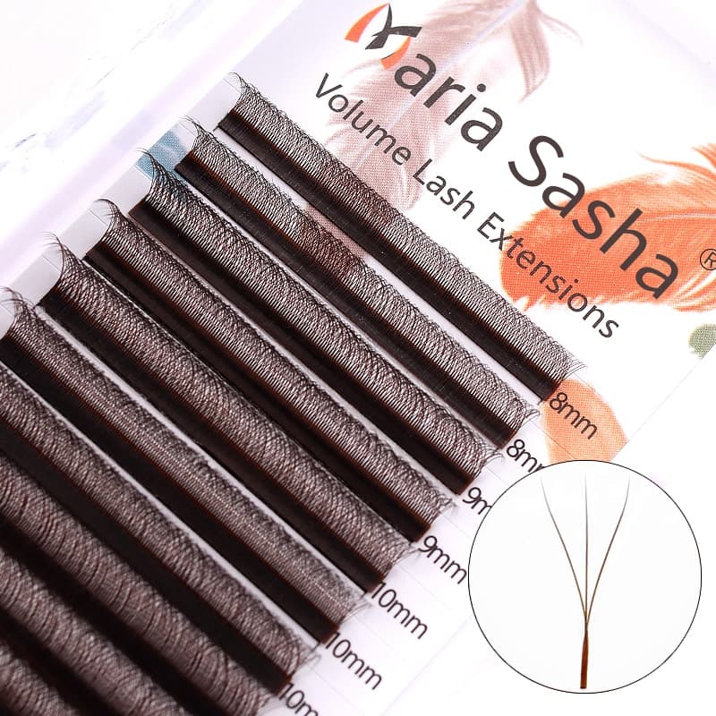 MARIA Marrom 3D W Forma Tipo Cílios Extensão De Coloridos Naturalmente Suave Volume Preto Real