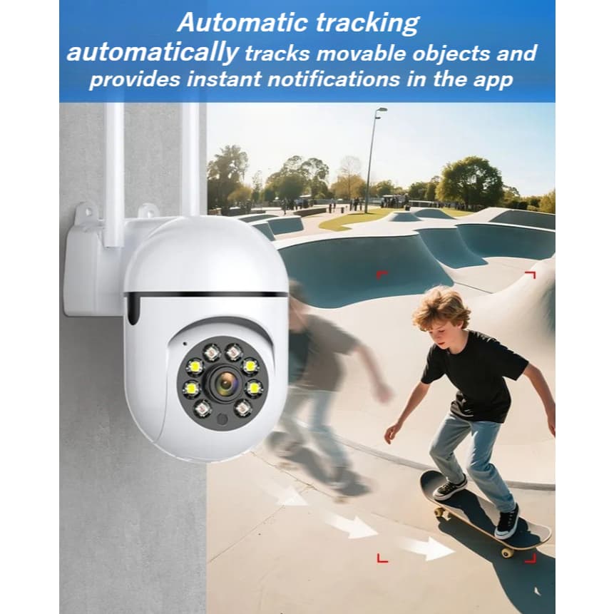 A7 WiFi Câmera De Segurança Externa 8MP Vigilância Sem Fio 4x Zoom Wall