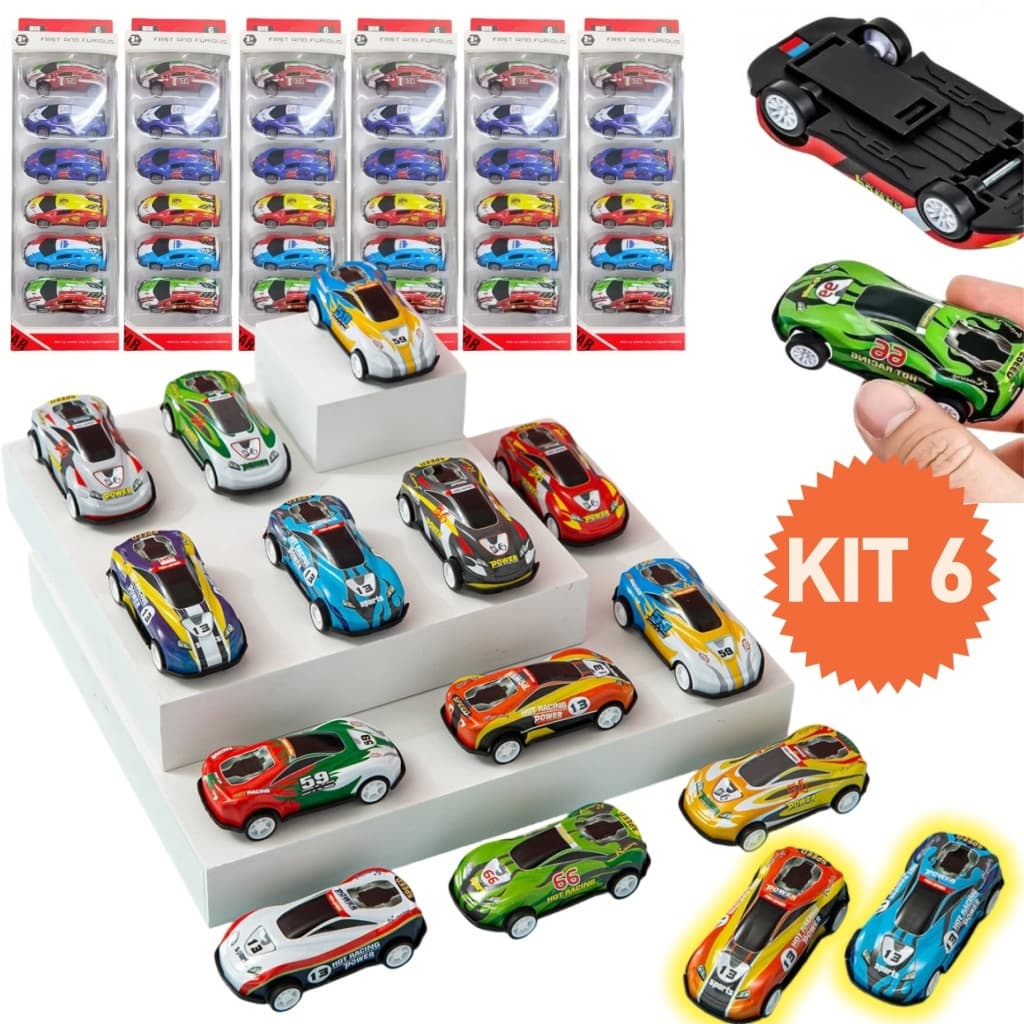 Kit 6 Carrinhos Cars Metal Miniatura Infantil Coleção De Carros De Brinquedo Coloridos Modelo De Carro Para Meninos