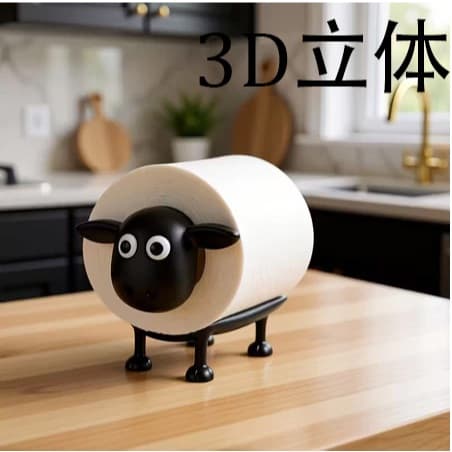 Suporte para Papel Higiênico de Autônomo Ovelha Adorável Engraçado de Ovelha Cordeiro, para Banheiros e Decoração