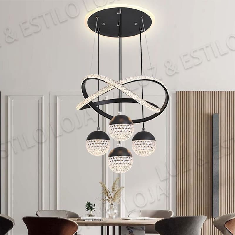 3 Cores (110V-220V) Lustre De Teto Nórdico De Luxo Lustre Para Sala De Jantar e Estar Lustre Romântico Starry Sky