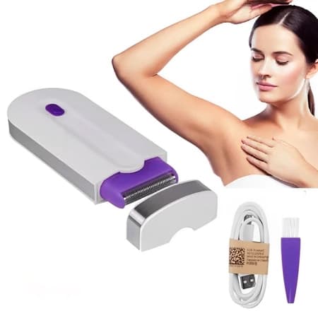 Depilador Facial E Corporal Recarregável Para Ambos Os Gêneros