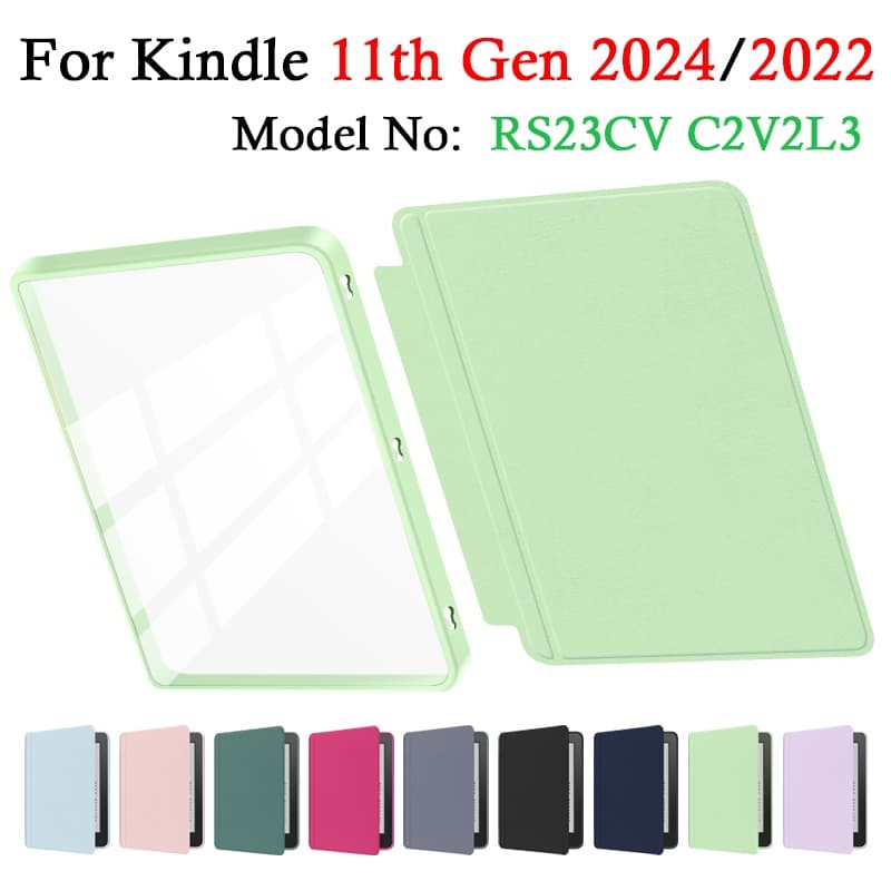 Capa 2 em 1 Snap-on Acrílica para Kindle 11ª Geração 2024 2022 Compatível com Modelos RS23CV / C2V2L3