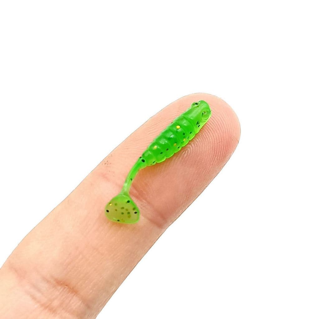 DUODUOYU 50 Pçs Pequena Pá De Pesca Cauda Isca Macia 25mm/35mm Artificial Gabarito mini Pequeno Peixe Multicolorido Equi