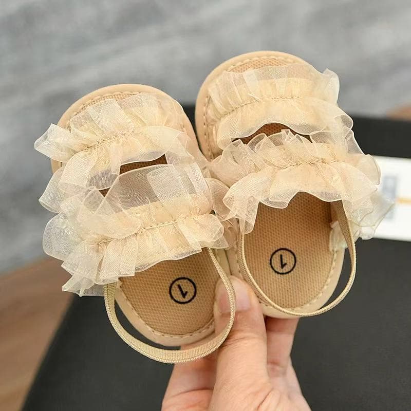 Moda Crianças Pequenas Recém-Nascidas Bebê Menina Princesa Sapatos Rendas Criança Verão Sandália Antiderrapante Primeiro