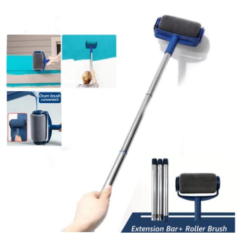 Kit de Pincel Rolo de Pintura Easy Glide de 6 Polegadas para Pintura de Paredes + 72 cm cabo