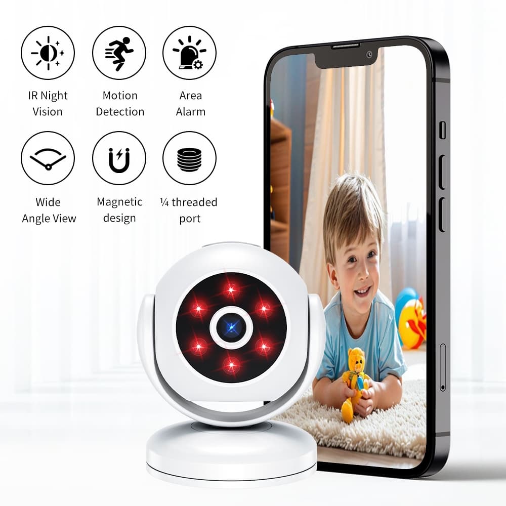 1080P Interior Mini Câmera De Vigilância Vídeo Wifi Sem Fio Segurança CCTV Detecção Movimento Vida Inteligente Monitor D