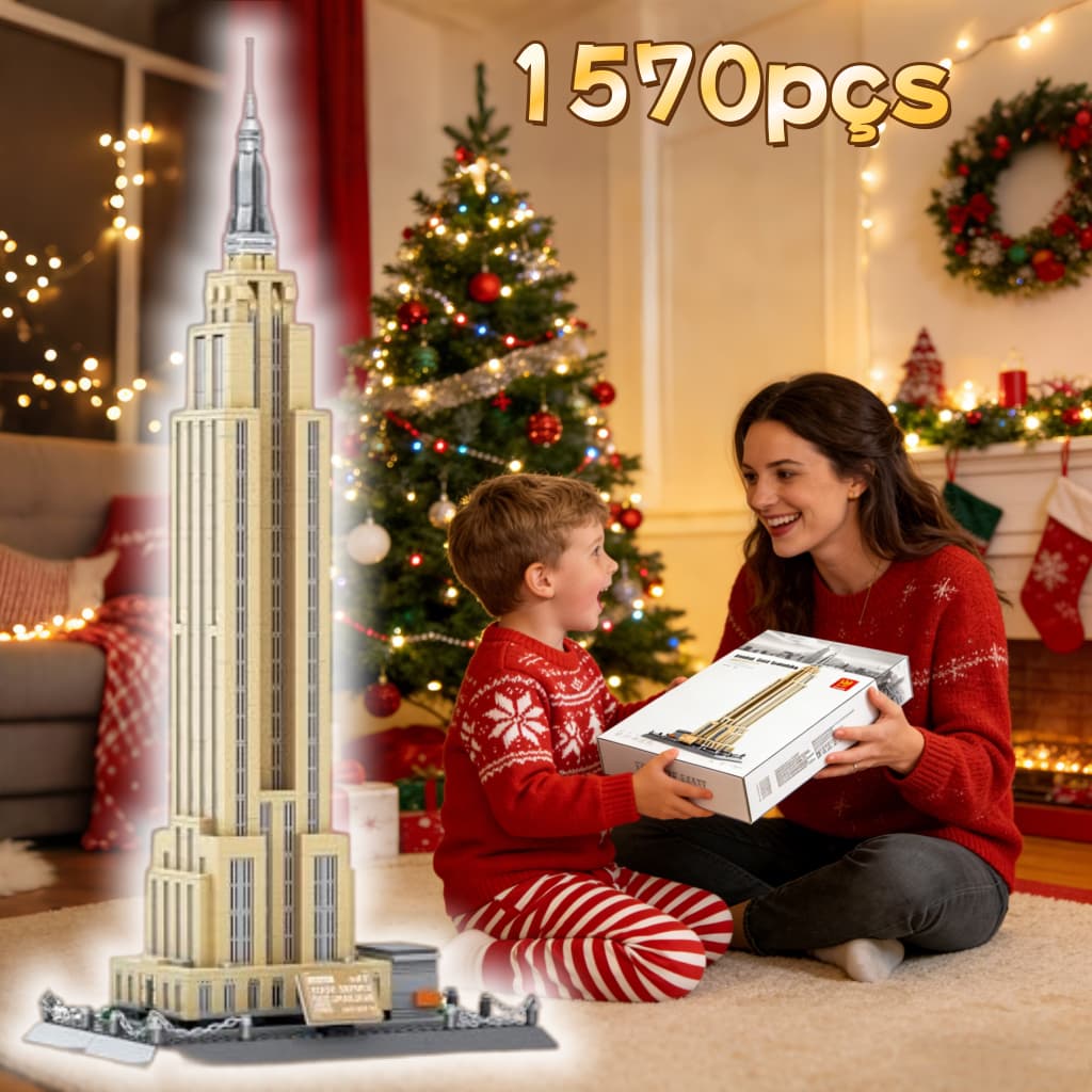 1570pçs Conjunto de Blocos do Empire State Building E Criança De Colecionador Brinquedoo