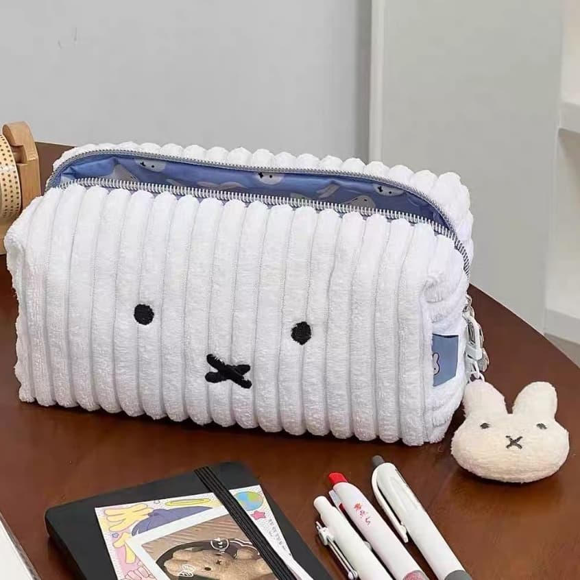Estojo De Lápis De Grande Capacidade Caneta De Coelho Fofo Caixa De Papelaria Delicada Bolsa De Cosméticos Presente Prêm