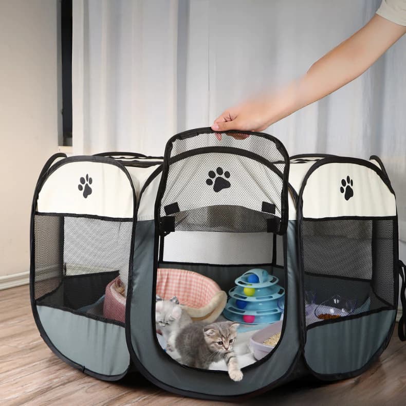 MIW Tenda cercadinho canil cachorro Canil de fácil operação Cerca externa Casa para cães grandes casinha de cachorro