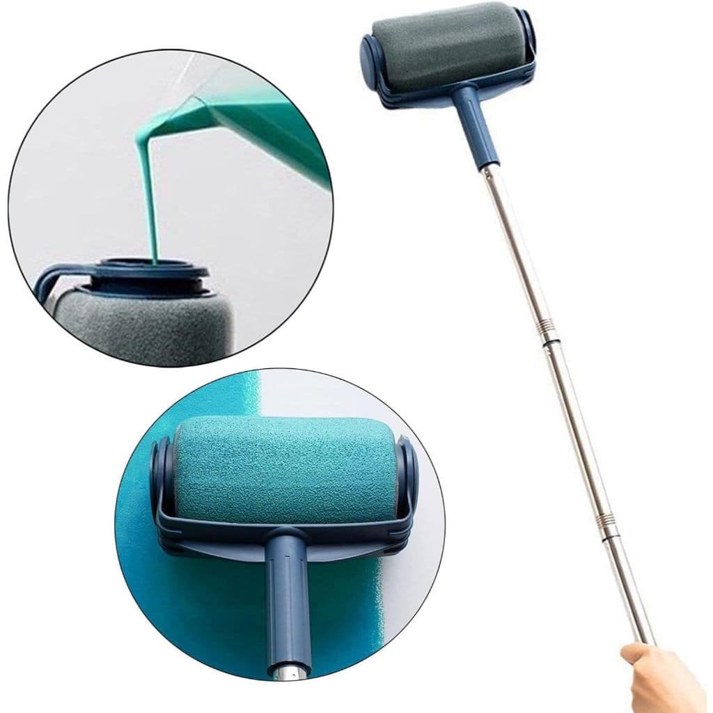 Kit de Pincel Rolo de Pintura Easy Glide de 6 Polegadas para Pintura de Paredes + 72 cm cabo