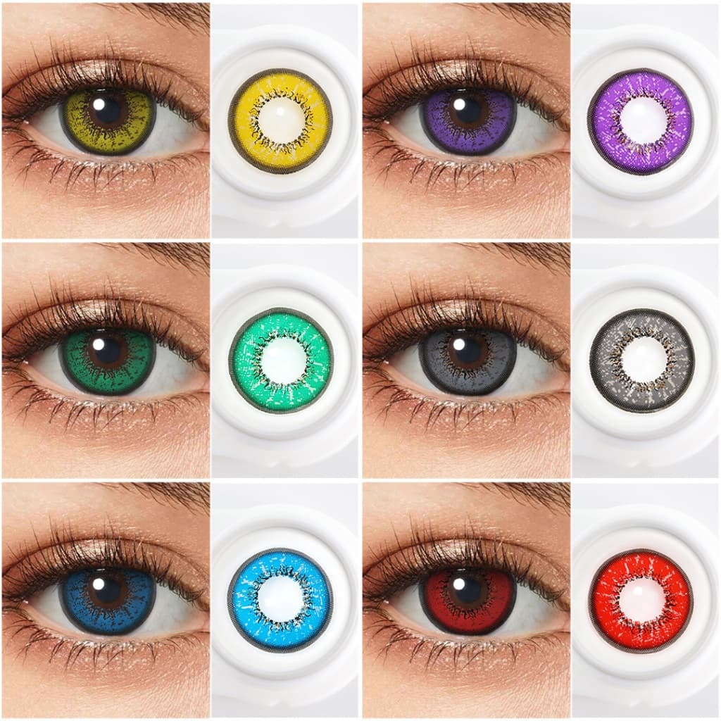 Magister Cor brilhante Lentes De Contato Colorida Olhos Para Cosplay Vermelho Olhos Grandes 1 Par