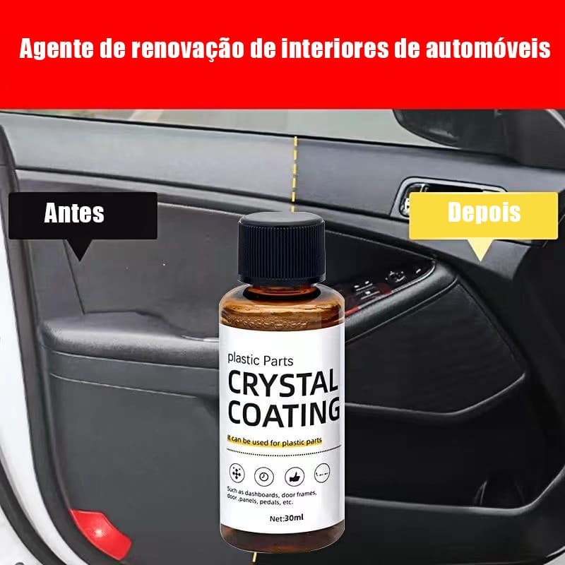 Plastic Renovador Automotivo Cristal Revestimento Brilho Proteção Pintura Líquido Cristalizador 300ml para Bri