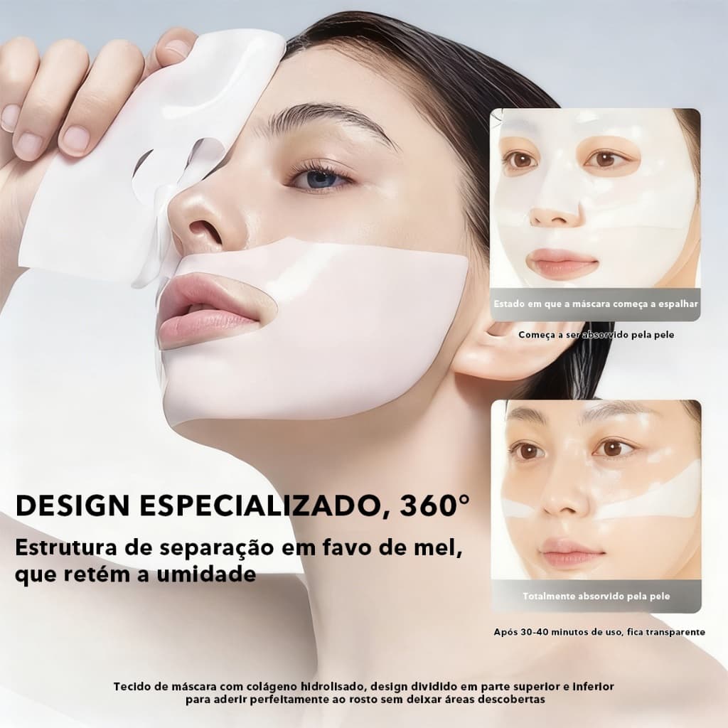 1/2/4/6/8pcs Máscara Profunda Real Bio-Collagen-Máscaras Faciais Hidratantes Profundas Descartáveis