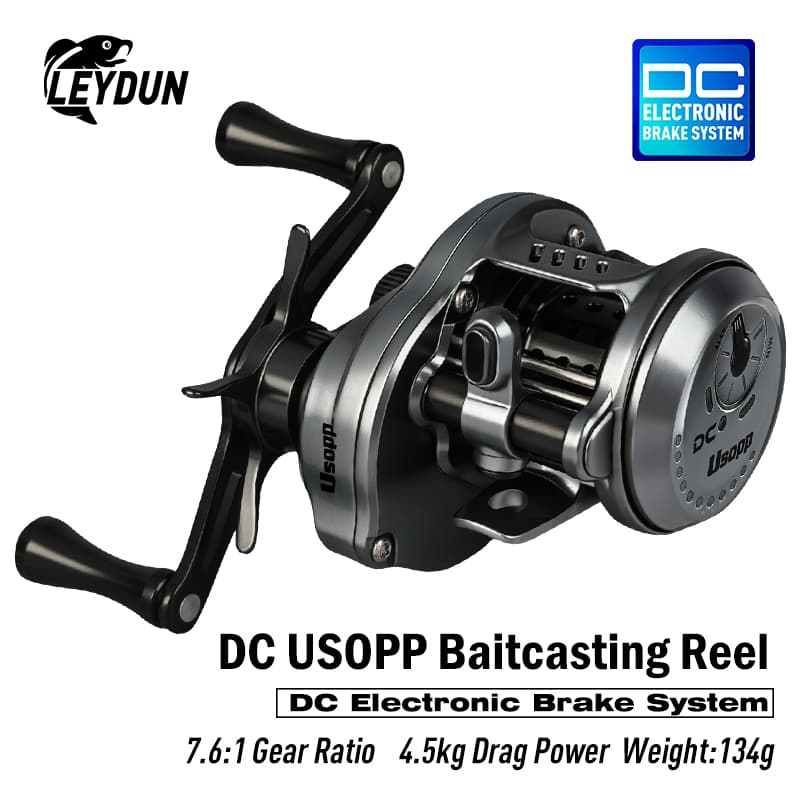 LEYDUN DC USOPP Carretilhas De Pesca 7.6 : 1 134g Carbono Micro Drag 4.5KG Carretel De Arremesso Novo