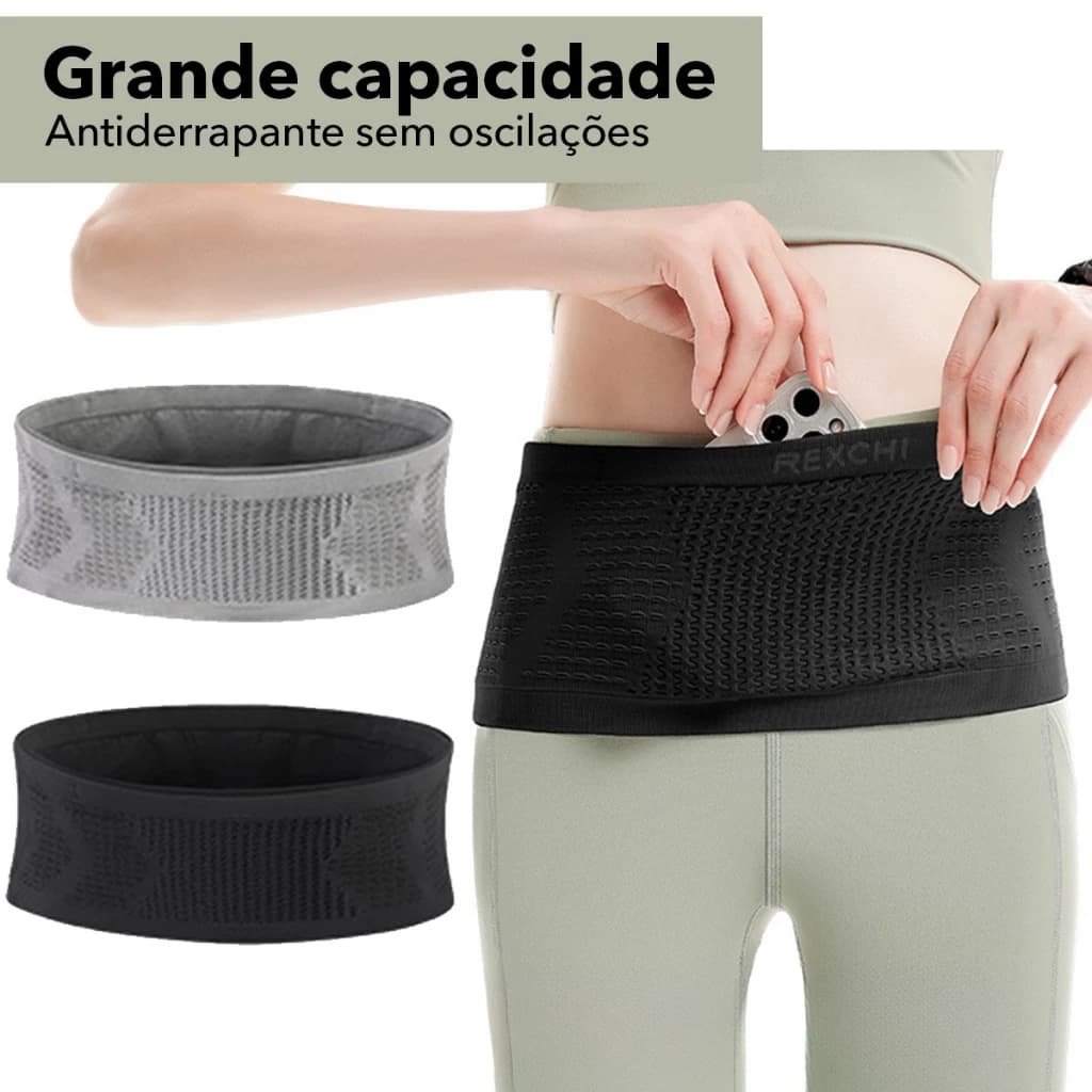 Bolso De Corrida Elástico Alto Para Homens E Mulheres Fitness Profissional Ao Ar Livre Sem Cinto De Agitação .