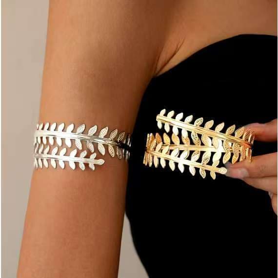 Folha Ramo Braço Personalidade Pulseira Metal Design Avançado Senso Jóias Sp